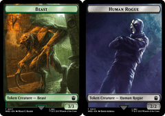 Beast (0017) // Human Rogue (0013) Double-Sided Token - Foil